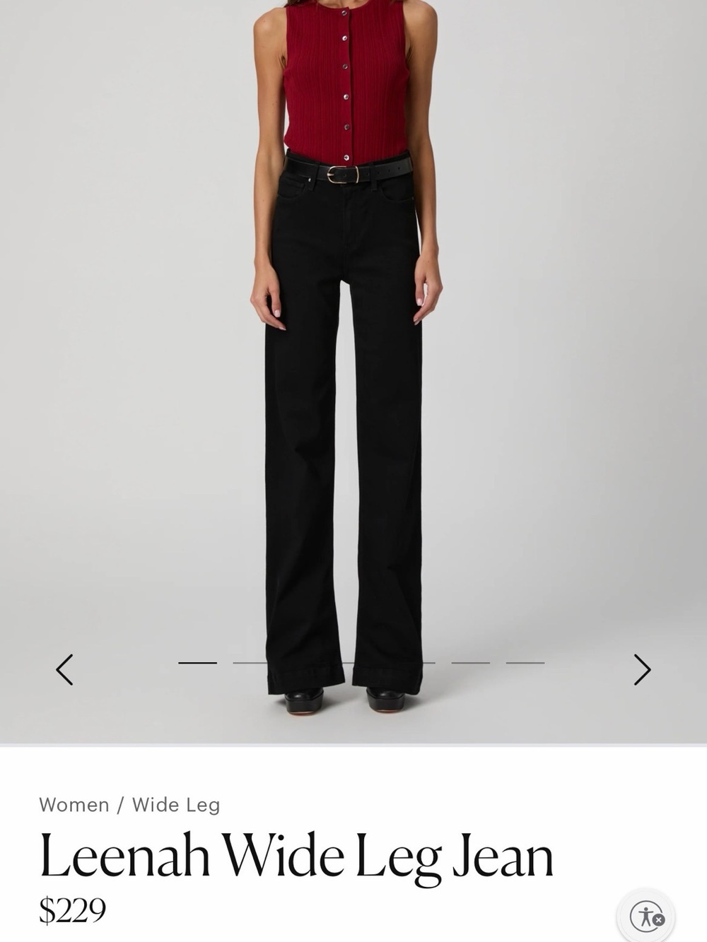 NWT PAIGE Leenah Slim Wide-Leg Jeans, High-Rise, Black, size 28” - 32” inseam